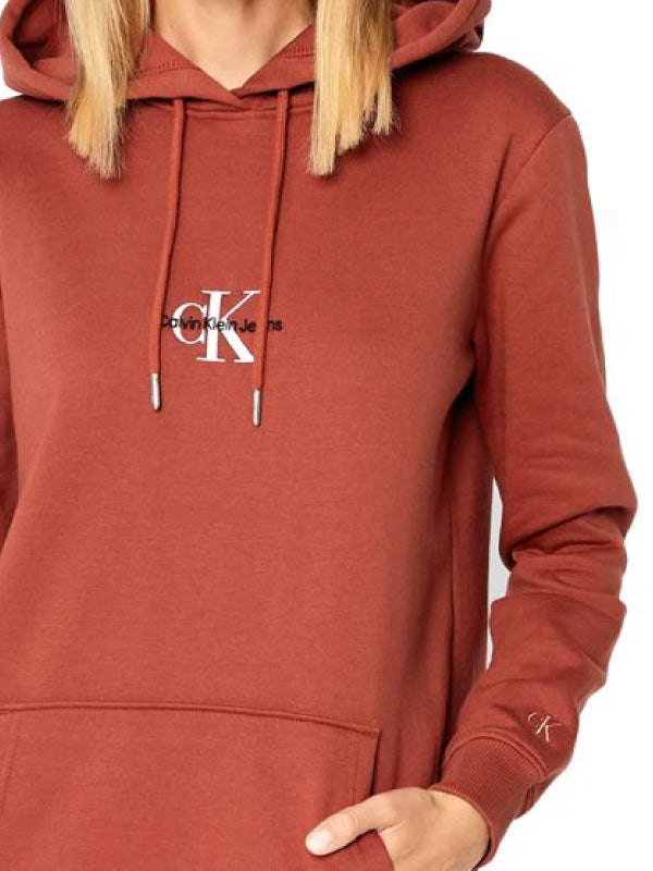 Monogram Hoodie Dress Terracotta Tile / L