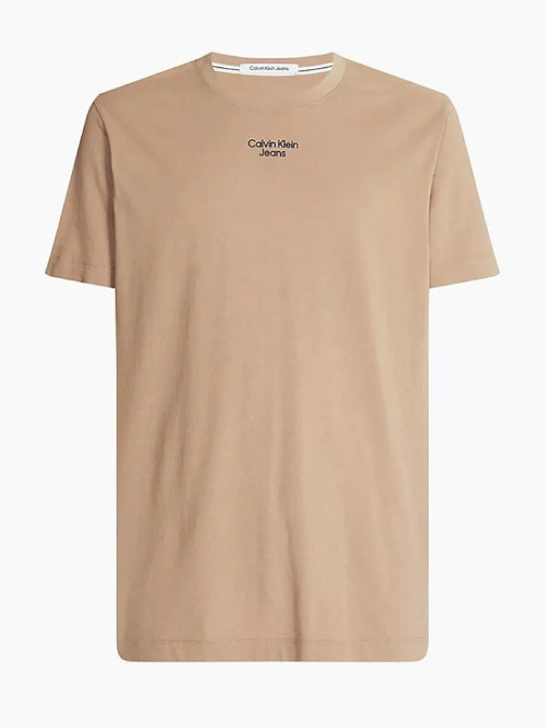 STACKED LOGO TEE Timeless Camel / L