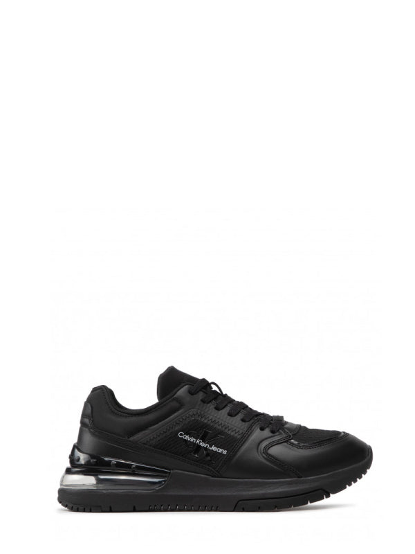 Sporty Runner Comfair Laceup Lth Triple Black / 42