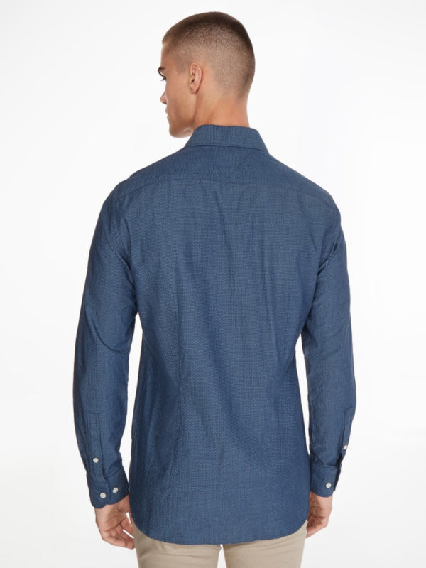 Dc Chambray Dobby Sf Shirt Dark Blue / Light Blue / L