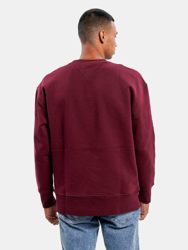 Tjm Reg Modern Corp Logo Crew Deep Rouge / L