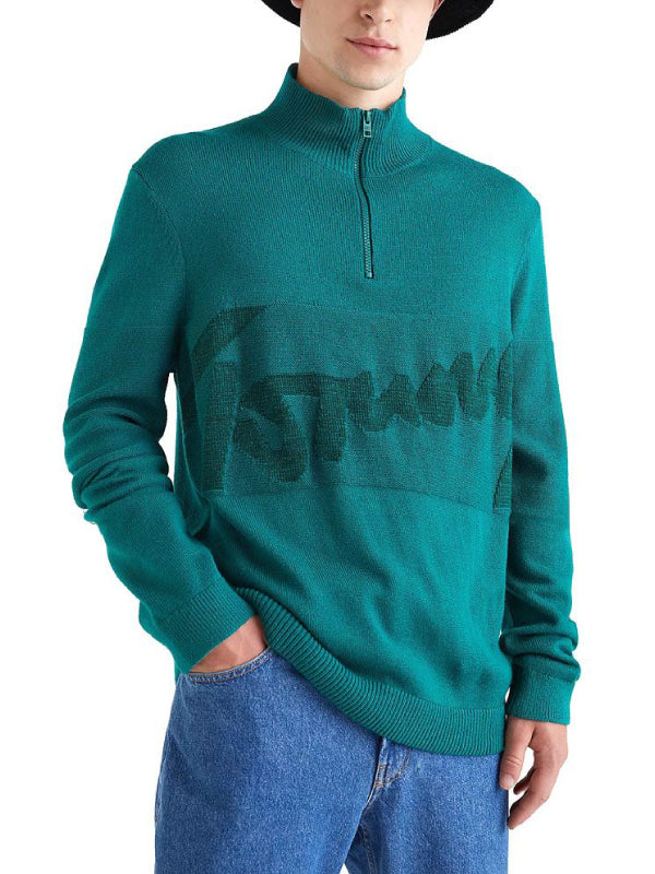 Tjm Rlxd Signature Half Zip Dark Turf Green / L