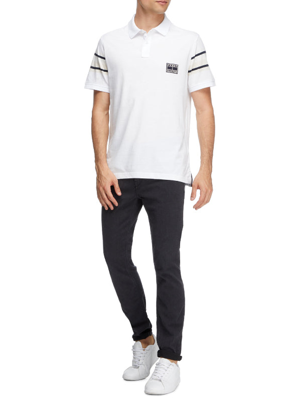 Sleeve Horizontal Tape Reg Polo White / L