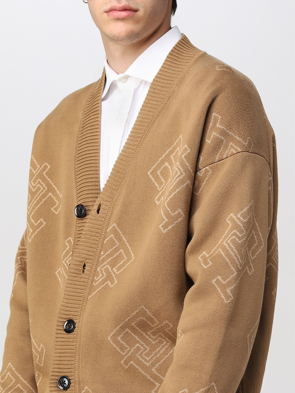 Allover Monogram Cardigan Countryside Khaki / L