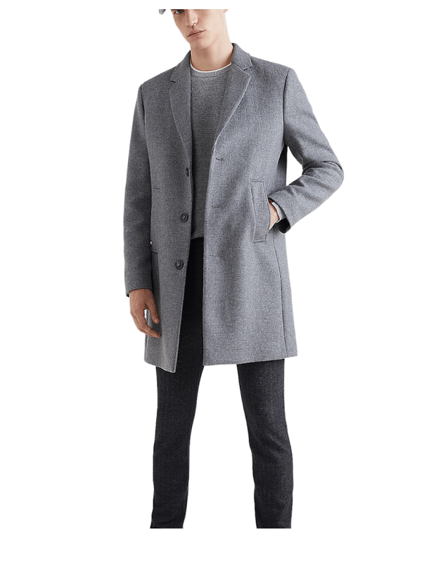 Dressed Casual Wool Mix Coat Medium Grey Heather / S