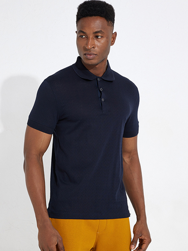 Dc Tonal Geo Structure Slim Polo Desert Sky / L