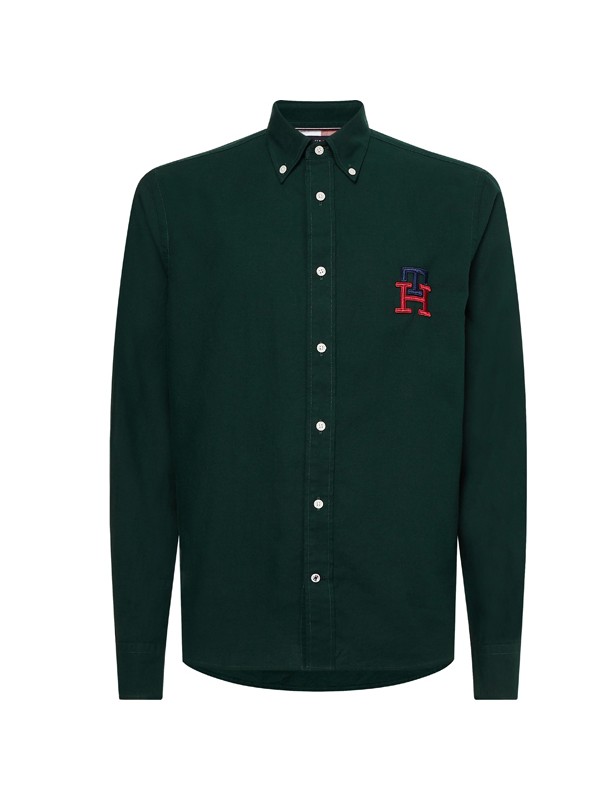 Cashmere Touch Monogram Rf Shirt Hunter / L