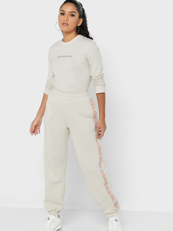 Logo Tape Jog Pants Eggshell / L