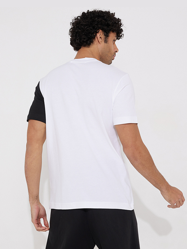 Stacked Colorblock Tee Bright White / Ck Black / L