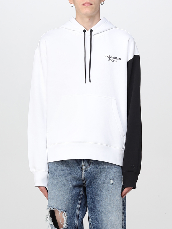 Stacked Colorblock Hoodie Bright White / Ck Black / L