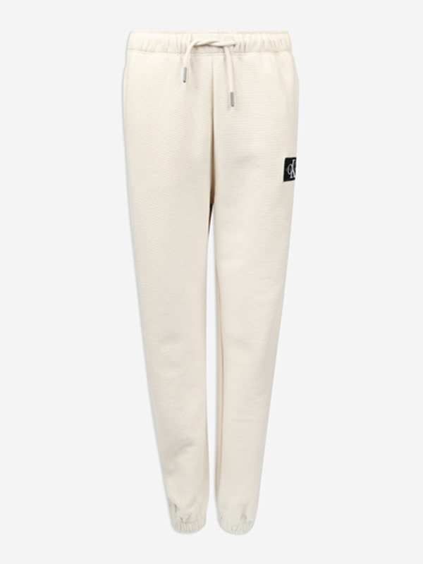 Textured Badge Sweatpants Muslin / 10