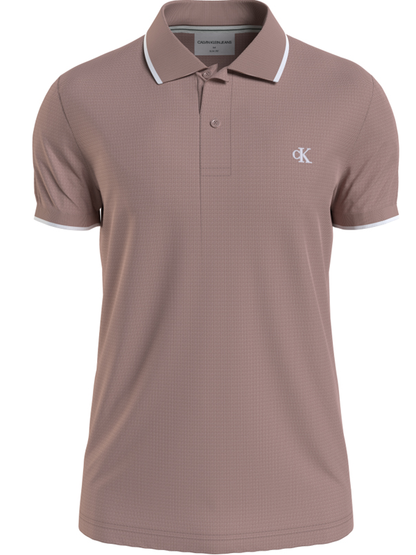 Tipping Slim Polo Dark Blush / L