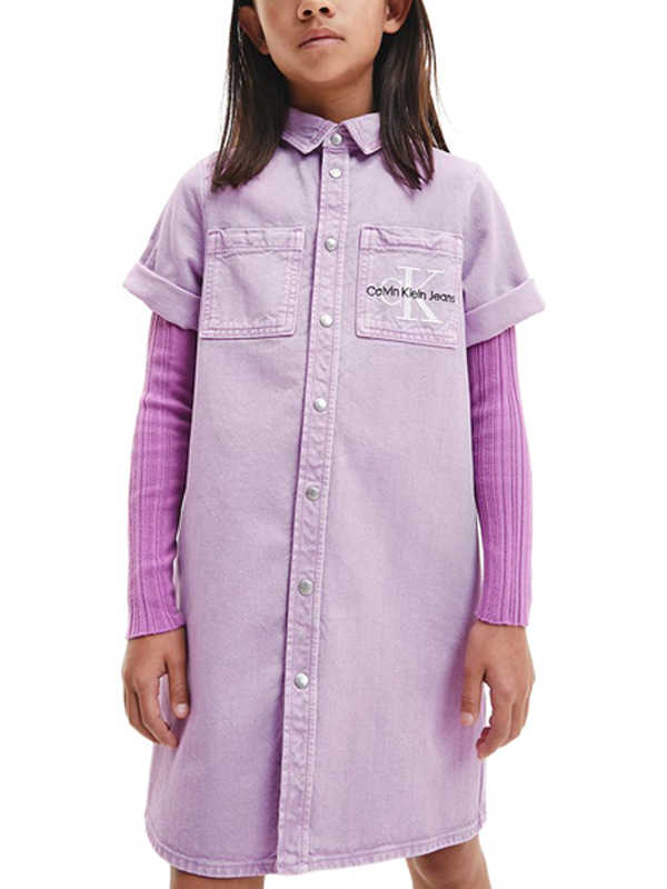 Denim Ss Shirt Dress Iris Orchid Iris Orchid / 10