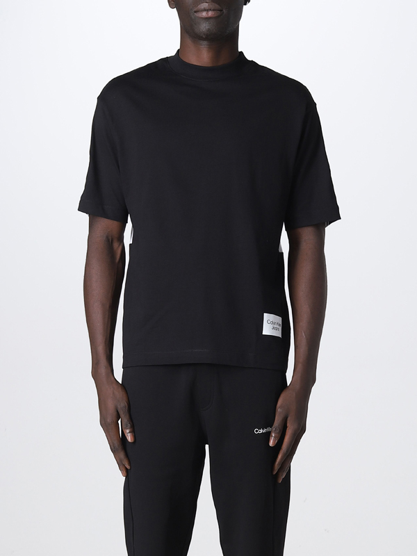 Bold Logo Colorblock Tee Ck Black / L