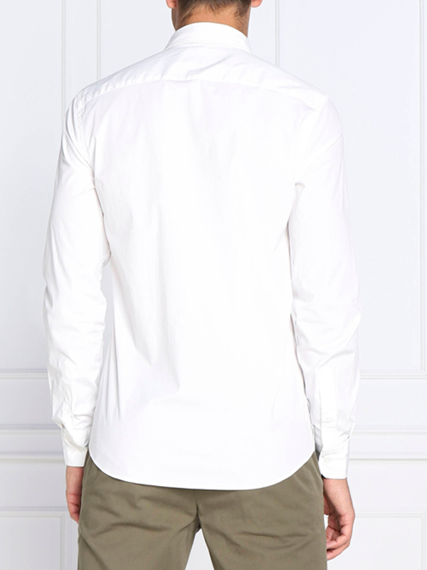 Stretch Poplin Slim Shirt Bright White / L