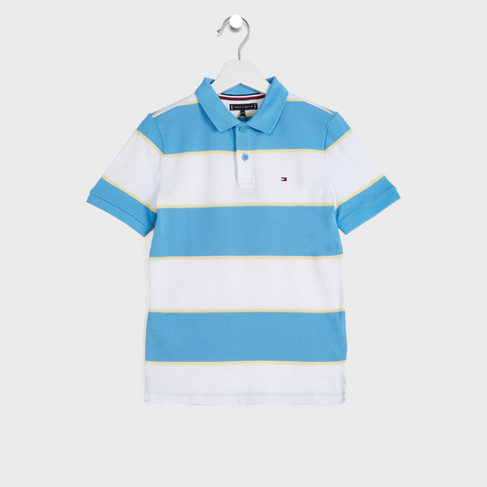 Yd Rugby Stripe Polo S/S Skysail Stripes / 10