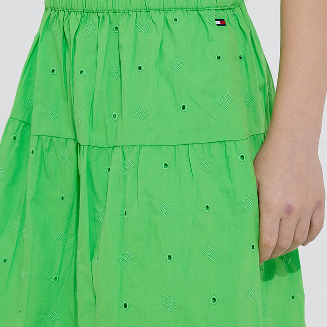 Monogram Broderie Anglaise Skirt Spring Lime / 12