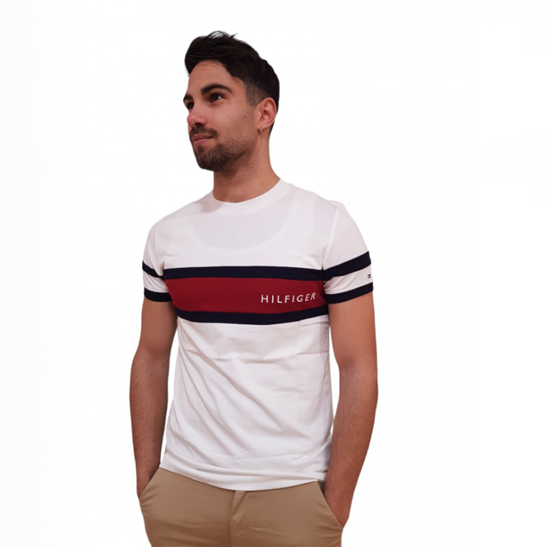 Colorblock Placement Tee White / L