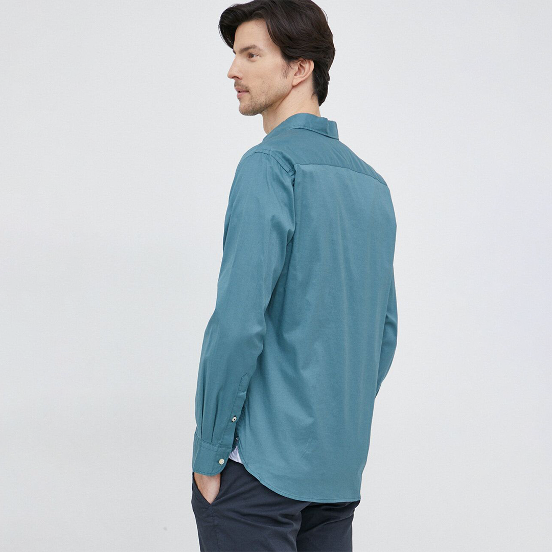 Flex Poplin Rf Shirt Frosted Green / L