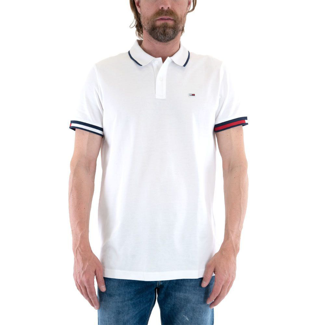 Tjm Reg Flag Cuffs Polo White / L