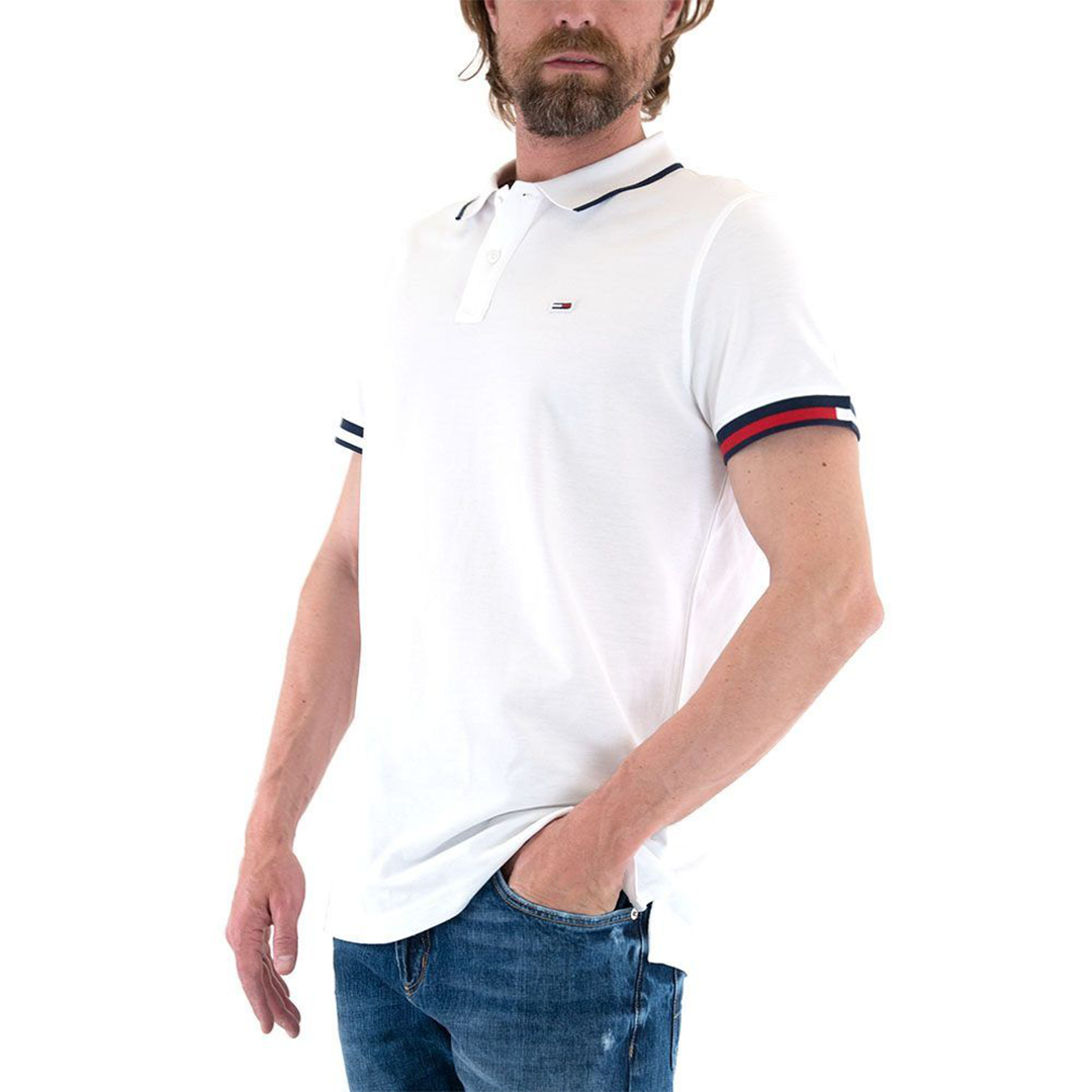 Tjm Reg Flag Cuffs Polo White / L