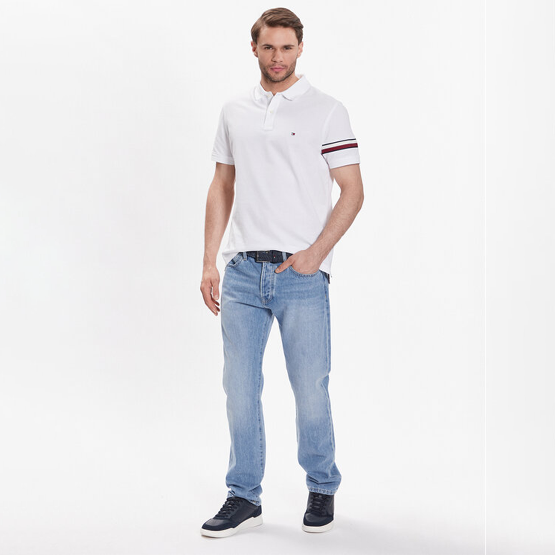 Global Stp Placement Reg Polo White / L