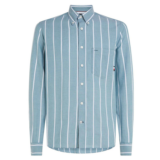 Oxford Stripe Rf Shirt Frosted Green / Optic White / L