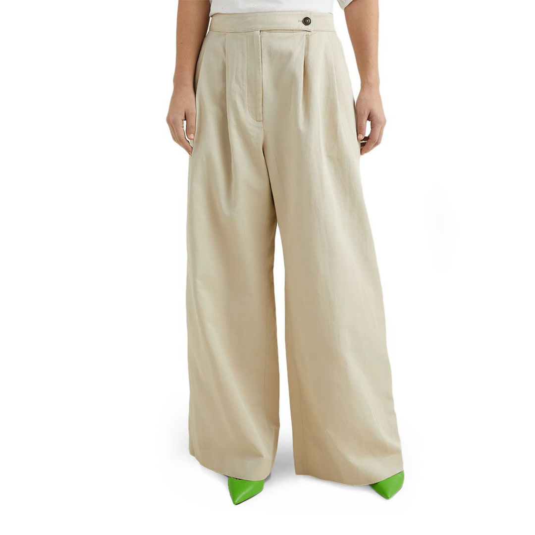 Wide Leg Co Blend Pant Light Sandalwood / 42