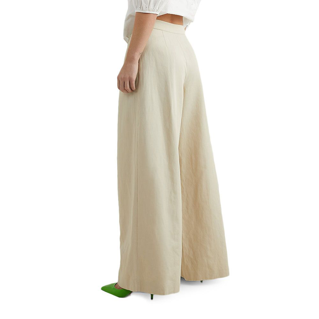 Wide Leg Co Blend Pant Light Sandalwood / 42