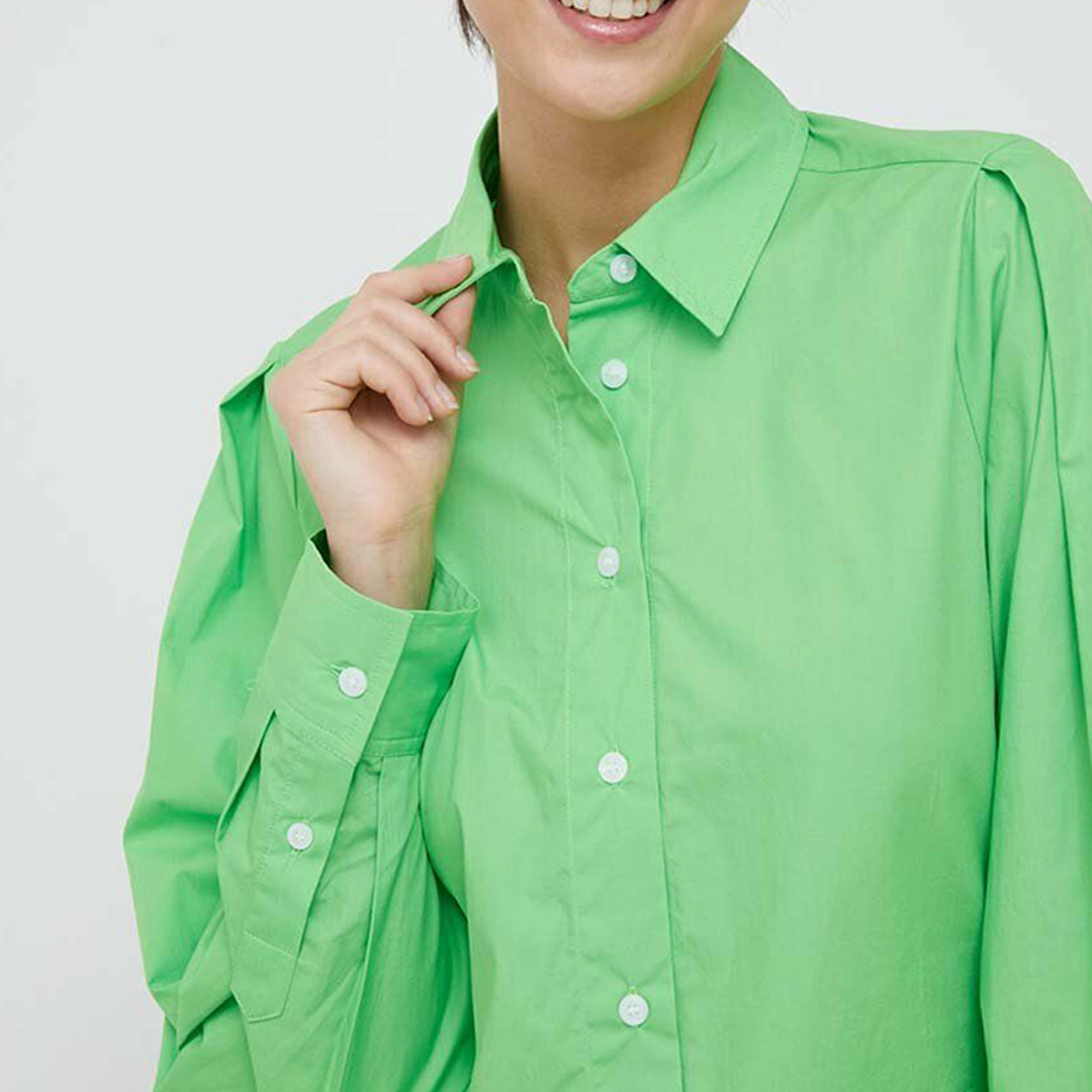 Org Co Poplin Shirt Ls Spring Lime / 42