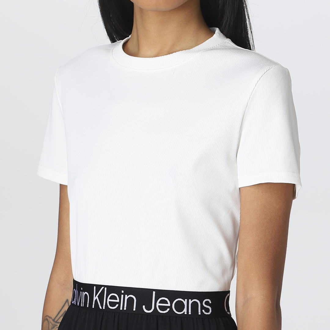 Logo Elastic Dress Ancient White/Ck Black / L