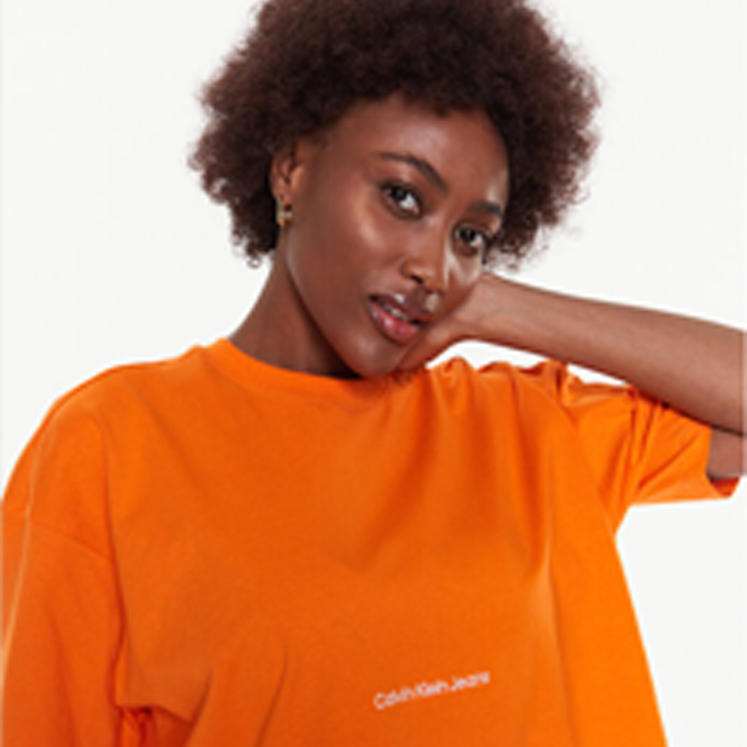 Institutional Boyfriend Tee Vibrant Orange / L