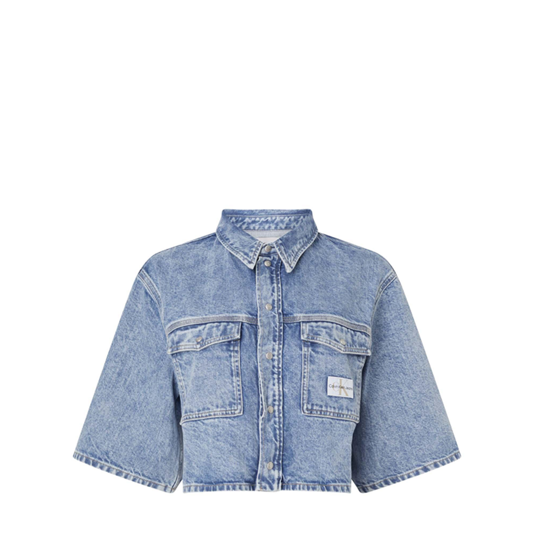 Oversized Ss Denim Shirt Denim Light / L