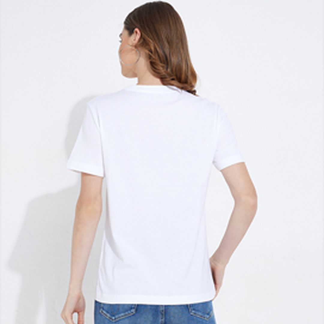 Floral Photoprint Tee Bright White / L