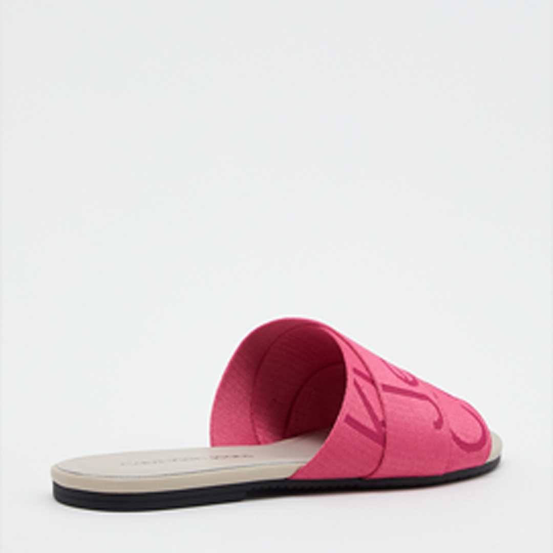 Flat Sandal Slide Webbing Raspberry Sorbet / 36