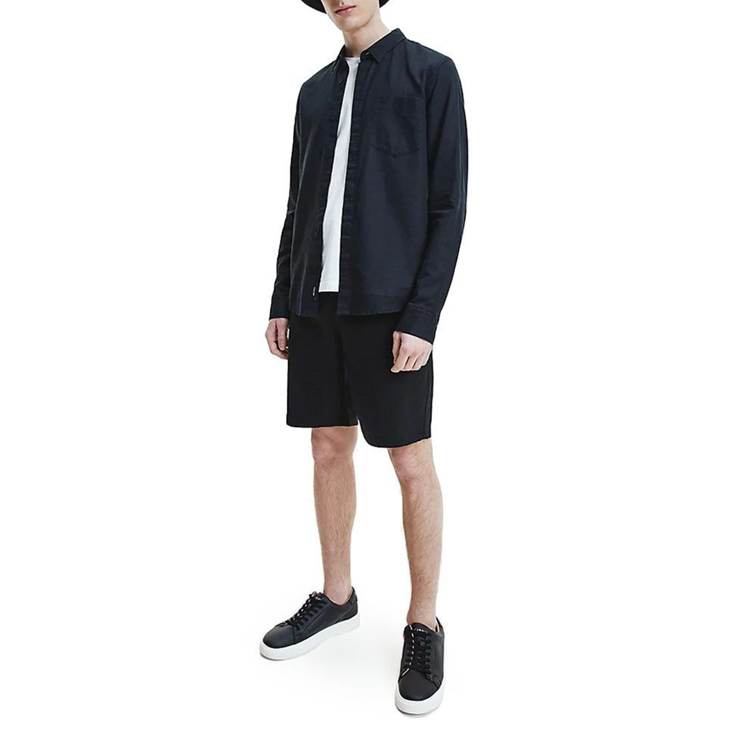 Linen Cotton Regular Shirt Ck Black / L