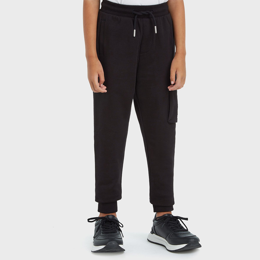 Badge Cargo Sweatpant Ck Black / 12