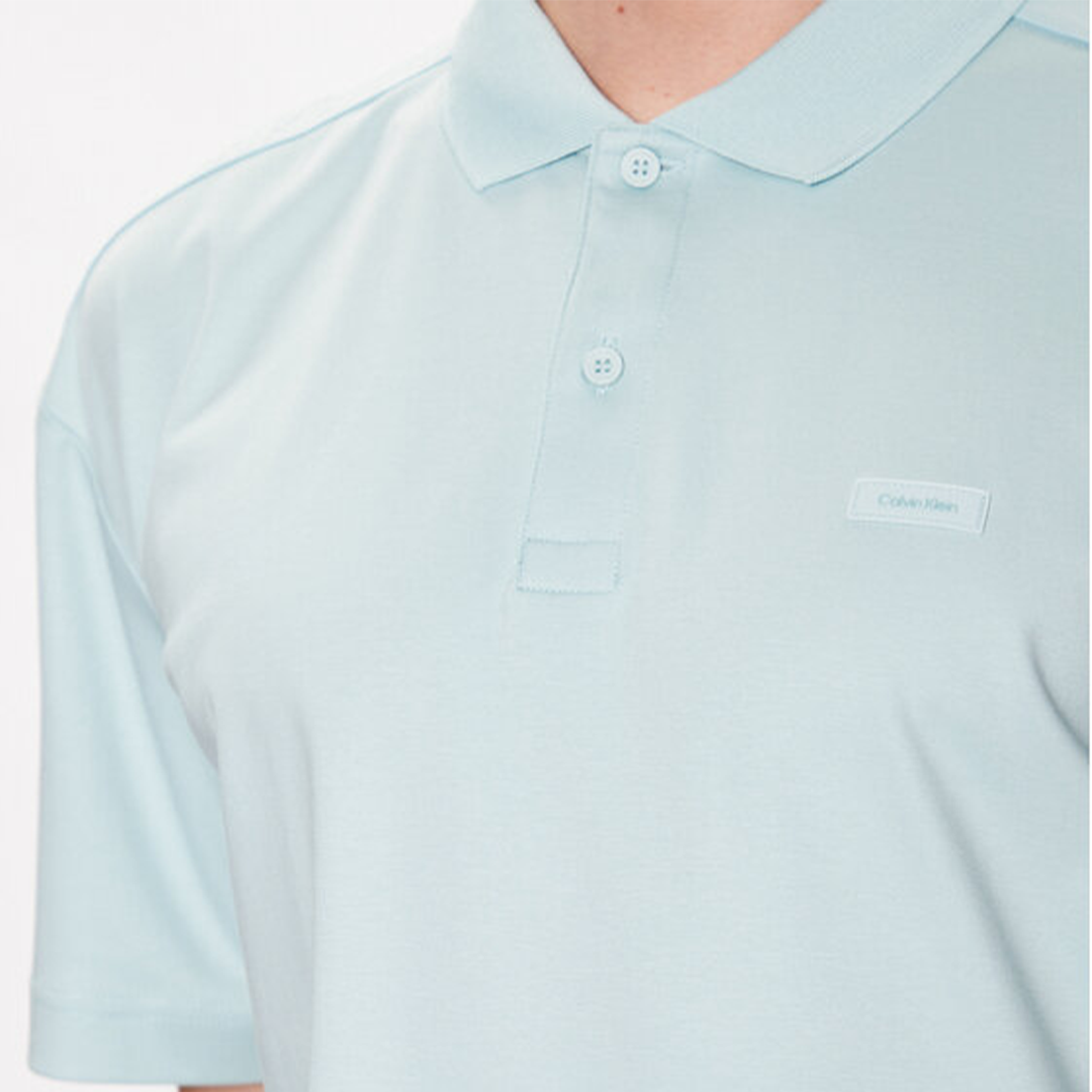 Logo Tape Comfort Polo Ghost Glacier / L