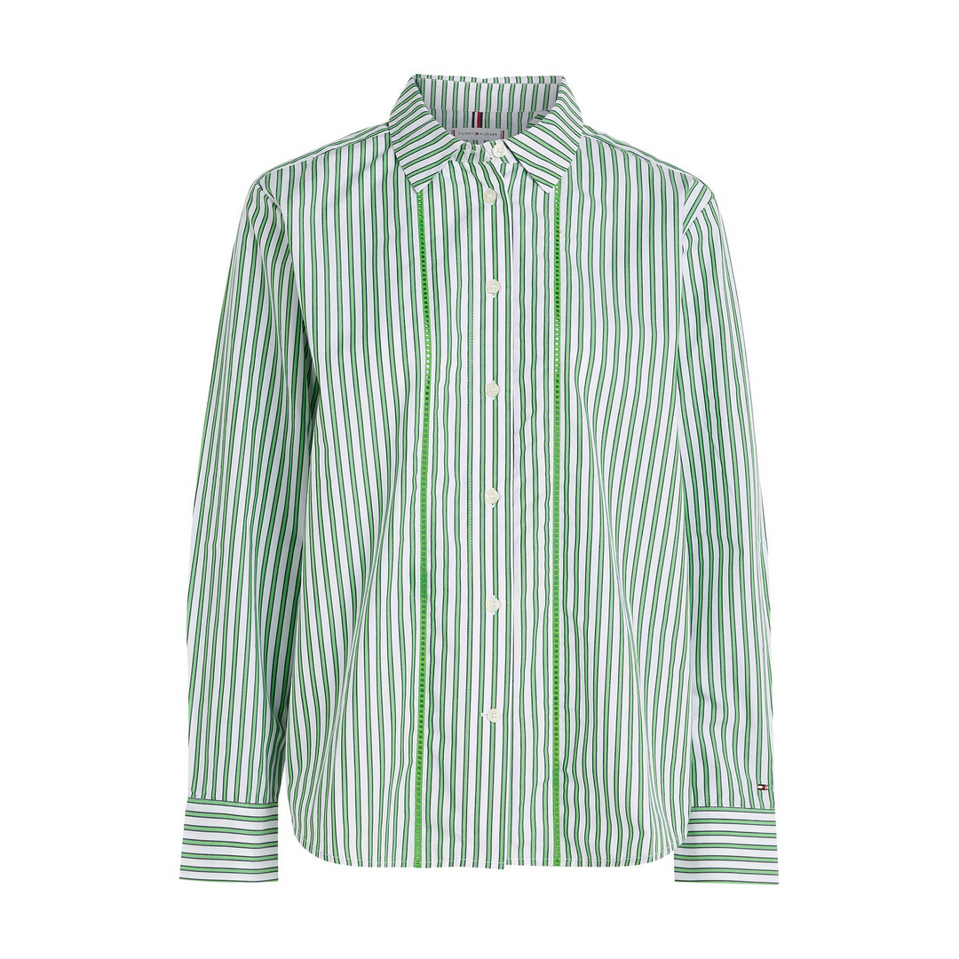 Rg Co Stripe Relaxed Shirt Ls Nola Stp/ Spring Lime / 42