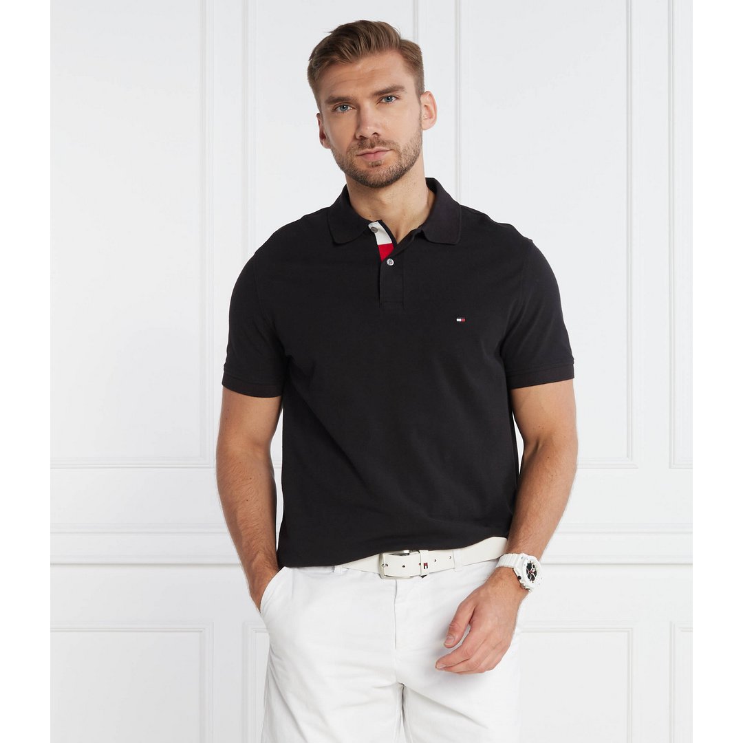 Lag Under Placket Reg Polo BLACK / L