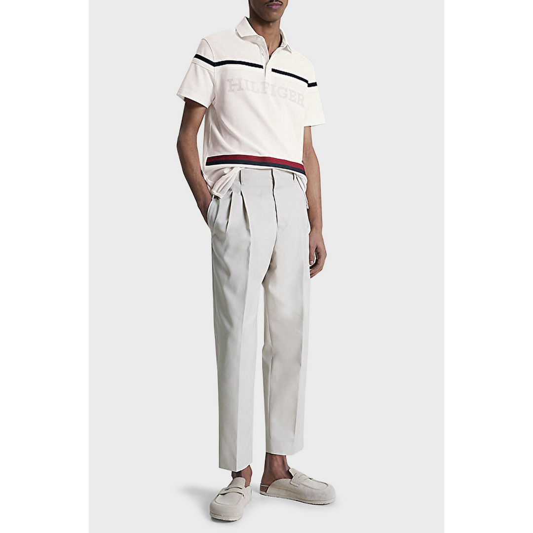 Lobal Stripe Monotype Reg Polo Weathered White / L