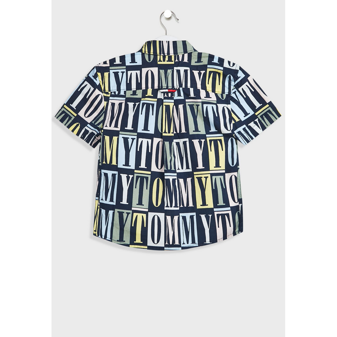 Ommy Aop Shirt S/S Desert Sky / 10