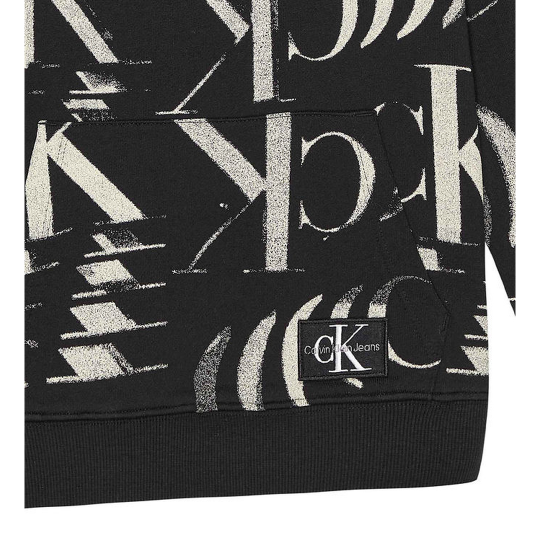 Litched Monogram Hoodie Glitched Monogram Aop Black / 10