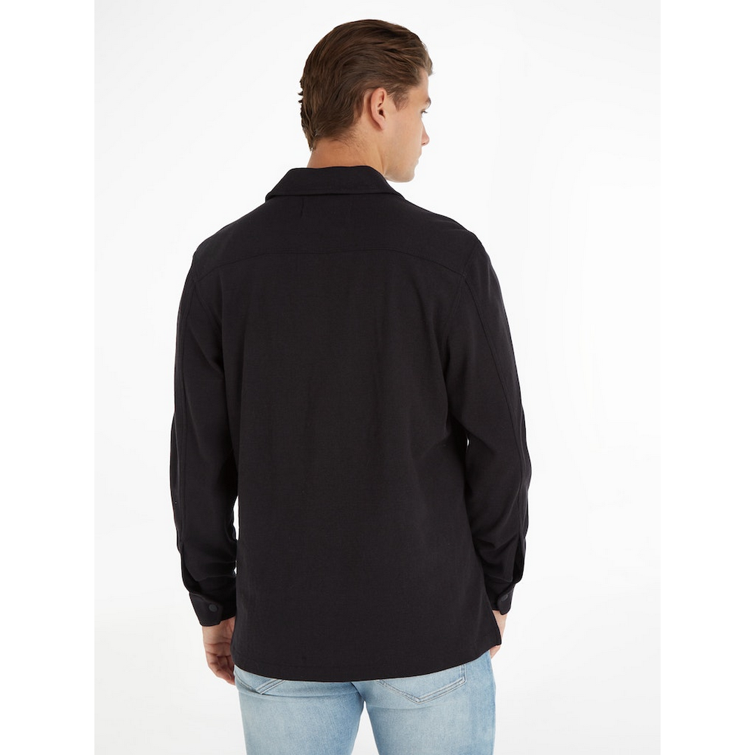 Nitted Fabric Shirt CK BLACK / L