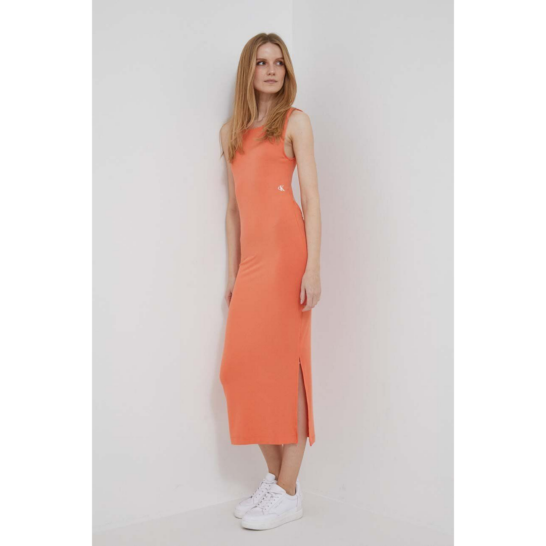 Ack Twist Strappy Long  Dress Summer Squash / L