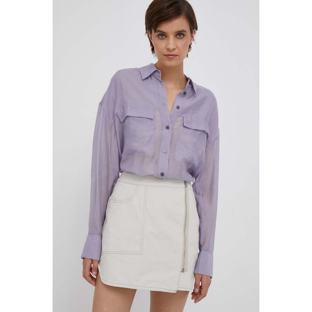 Heer Long Sleeve Shirt Lavender Aura / L