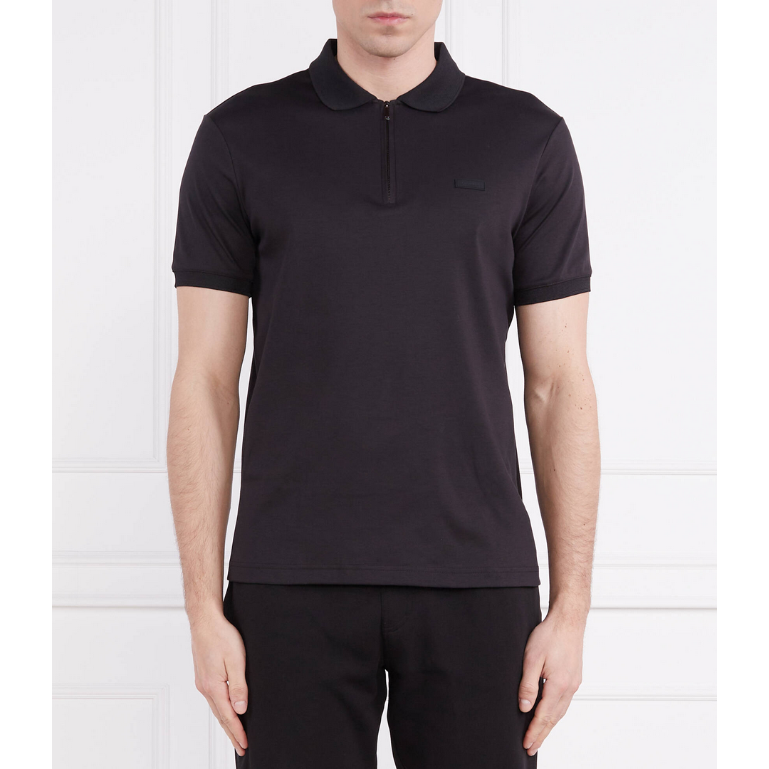 Mooth Cotton Welt Zip Polo CK BLACK / L