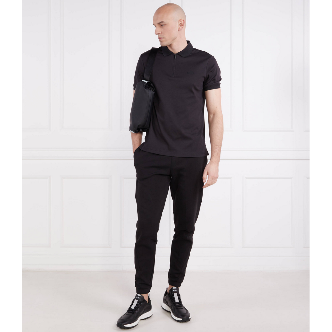 Mooth Cotton Welt Zip Polo CK BLACK / L