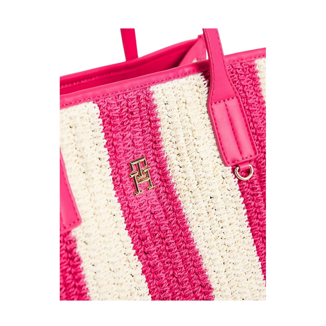 H City Summer Tote Crochet Bright Cerise Pink / OS