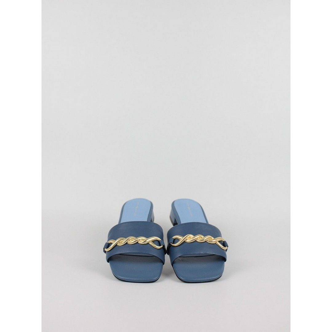 H Chain Feminine Flat Sandal Blue Coast / 36